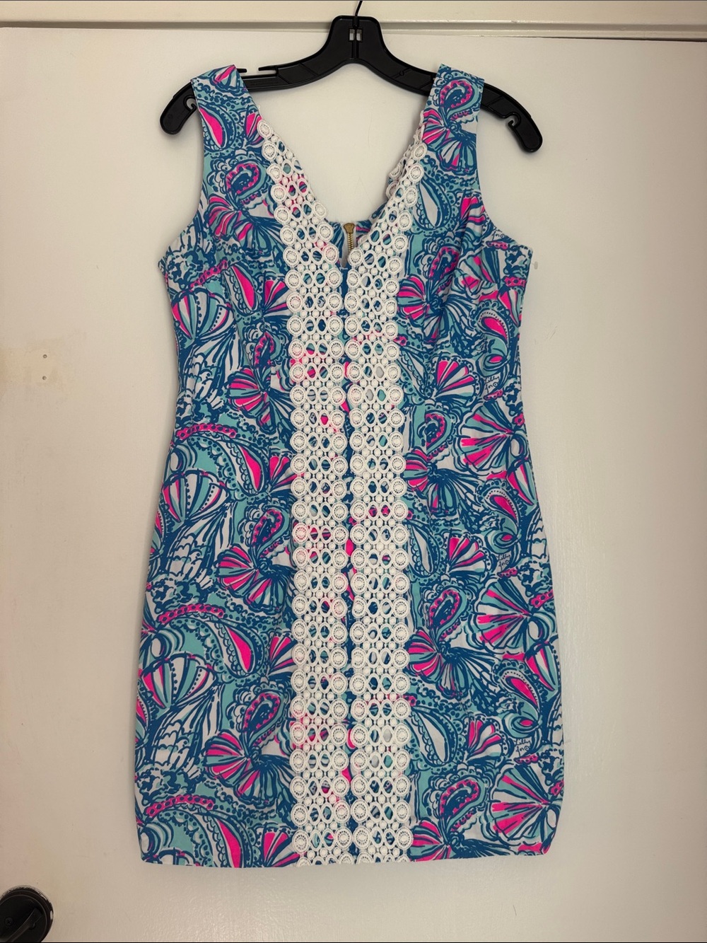 Lilly Pulitzer for Target Sleeveless Floral Print Shift Dress with Crochet Trim